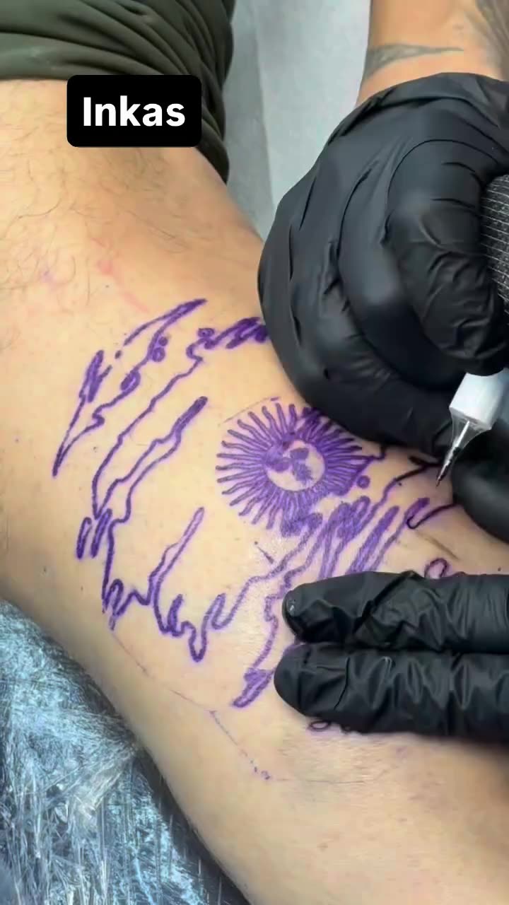 Tattoo session in progress at Inkas Tattoo Shop in Elizabeth, NJ